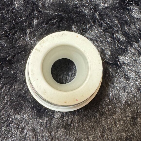 Vintage Porcelain Floral Frog Vase Insert With Hand-Painted Pink Roses & Gold - Picture 6 of 7